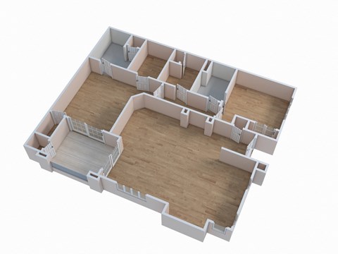 Floor plan for 2 beds, 2 baths, 1191 sqft
